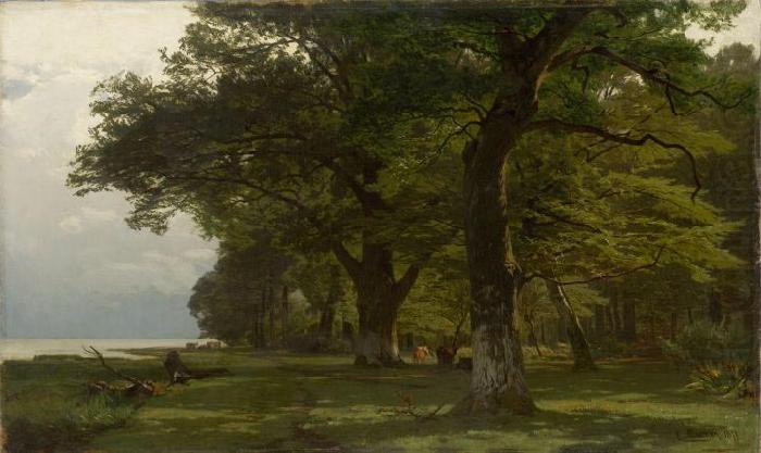 Herd Near a Forest, Eugen Ducker